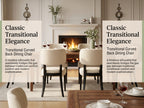 NOVAHOME upholstered rubberwood dining chair feature 1