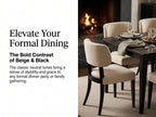 NOVAHOME upholstered rubberwood dining chair feature 2