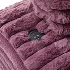 Wine Red oversized double chaise lounge sofa detail 2