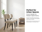 NOVAHOME upholstered rubberwood dining chair feature 3