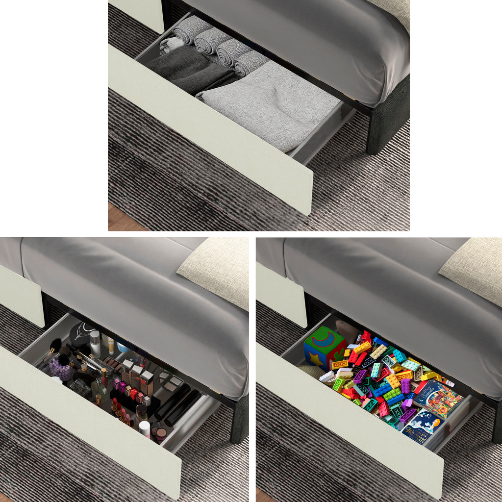 NOVAHOME ivory queen velvet wingback storage bed product detail 3