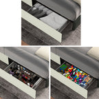 NOVAHOME ivory queen velvet wingback storage bed product detail 3