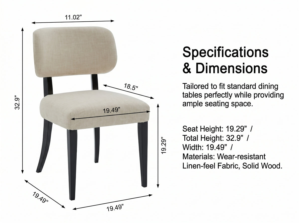 NOVAHOME upholstered rubberwood dining chair feature 6