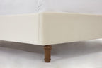 NOVAHOME Peyton queen velvet wingback platform bed detail 8