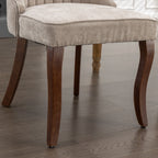 Curved solid rubberwood dining chair legs