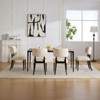 NOVAHOME upholstered rubberwood dining chair product image 15