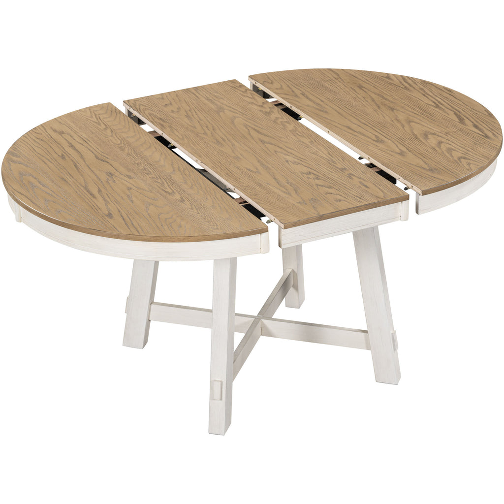 NOVAHOME 5-piece extendable farmhouse dining set product image 11