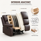 NOVAHOME Manual Reclining PU/PVC Sofa Collection with Consoles