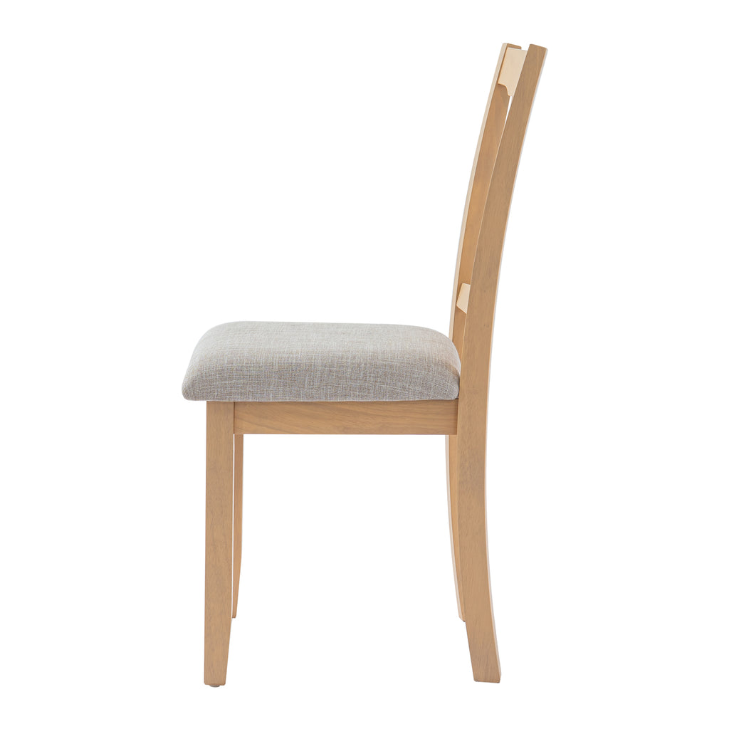 NOVAHOME natural and beige upholstered dining chair product image 7