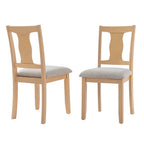 NOVAHOME natural and beige upholstered dining chair product image 4