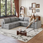 NOVAHOME modular corduroy cloud sectional sofa image 1
