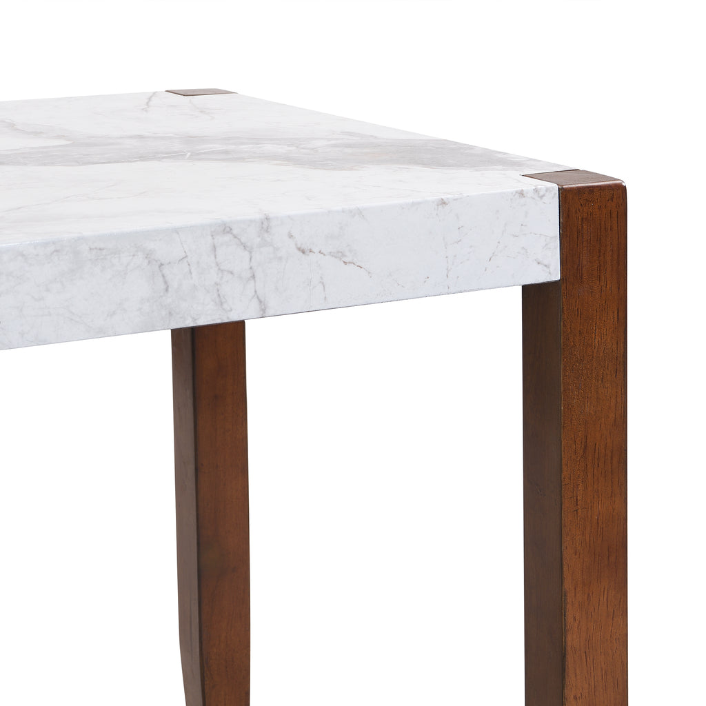 NOVAHOME white faux marble dining table product image 7