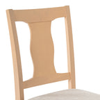 NOVAHOME natural and beige upholstered dining chair product image 9