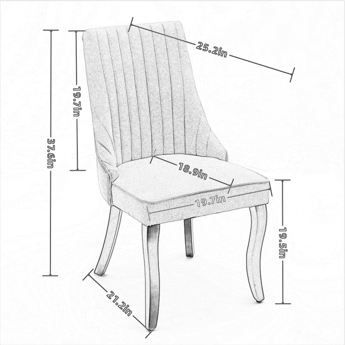 NOVAHOME upholstered high-back dining chair product image 8