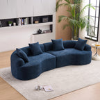 LY-025 curved chenille modular sofa product image 14