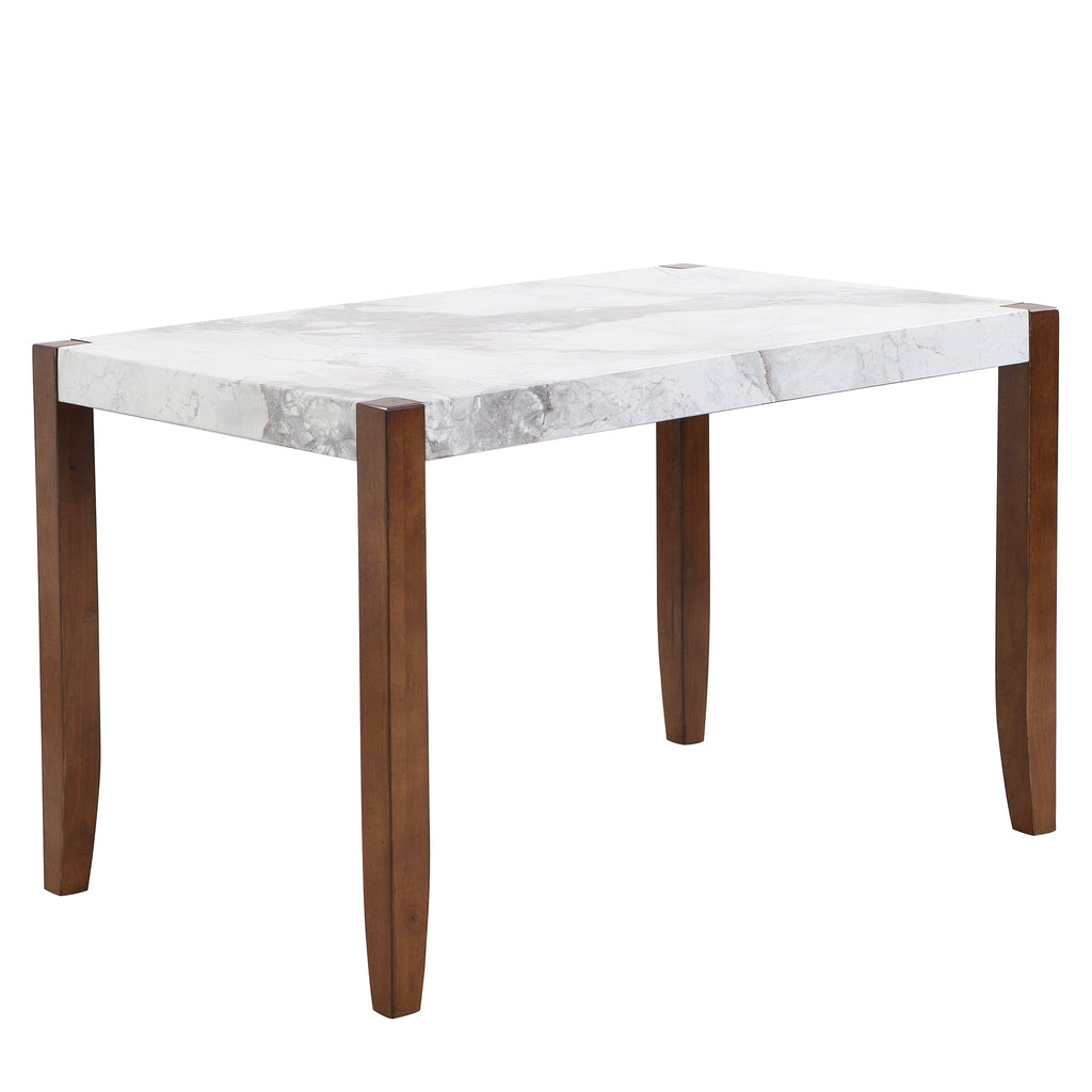 NOVAHOME white faux marble dining table product image 6