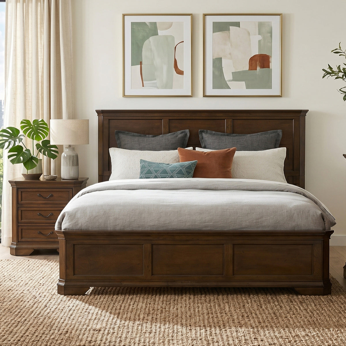 NOVAHOME Maderne walnut bedroom set product image 2